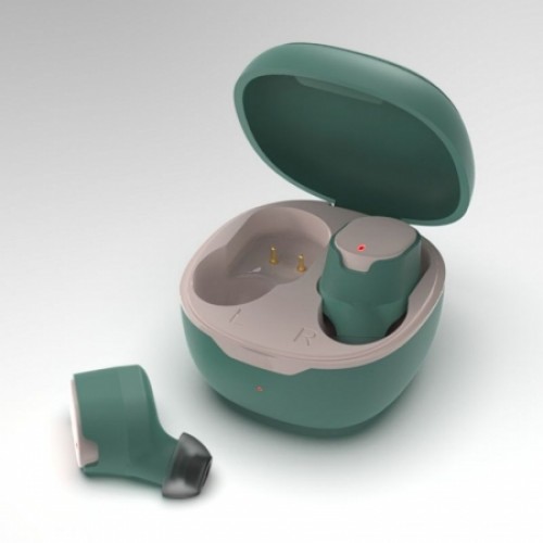 Гарнитура Bluetooth Ritmix RH-835BTH TWS, вставная, зарядный кейс, сенсорн. управление, зелёная