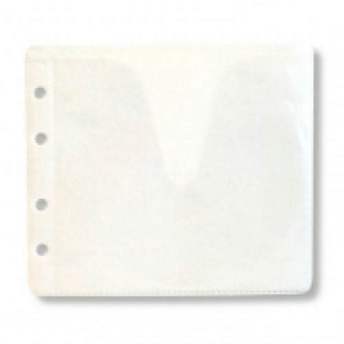 Конверт-файл на 2CD БЕЛЫЙ с перфорацией, 100шт