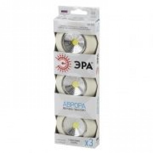 Фонарь ЭРА SB-505 пушлайт Аврора", COB, 3xAAA, слоновая кость, 3шт"