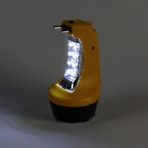 Фонарь Smartbuy, аккумуляторный, зарядка 220В, желтый, 7+8 LED (SBF-88-Y)