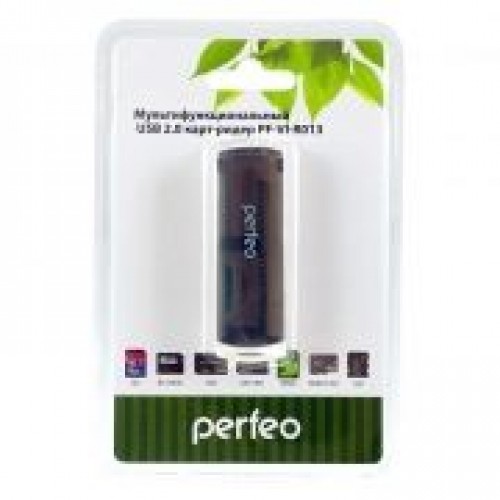 Карт-ридер внешний USB Perfeo PF-VI-R013, черный (PF_4259)