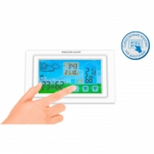 Метеостанция Ritmix CAT-343 комнатно-уличная с беспроводным датчиком и цветным дисплеем, белая