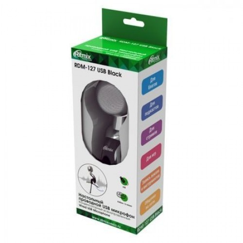 Микрофон Ritmix RDM-127 USB, конденсаторный, подставка