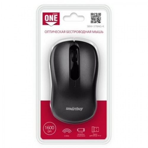 Мышь беспроводная Smartbuy ONE 378 Black USB (SBM-378AG-K)