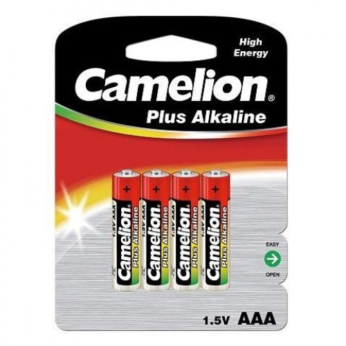 Батарейка AAA Camelion Plus Alkaline LR03-4BL, щелочная, 4 шт, блистер