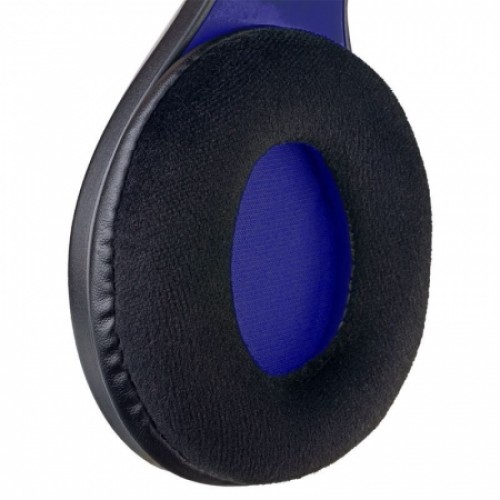 Гарнитура Perfeo LINK POWER, игровая, черно-синяя, 2x3.5 мм 3pin + переходник 4-pin (PF_C3204)