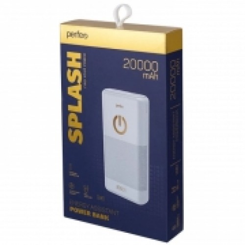 Зарядное устройство Perfeo Powerbank, 20000 мА/ч, 2.1A 2xUSB, белое (PF_B4299)