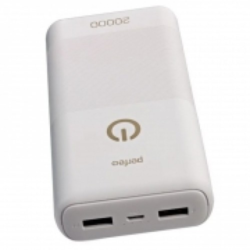 Зарядное устройство Perfeo Powerbank, 20000 мА/ч, 2.1A 2xUSB, белое (PF_B4299)