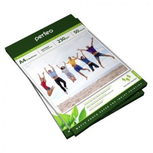 Бумага A4 Perfeo матовая 230 г/м, 50 листов (PF-MTA4-230/50) (M02)