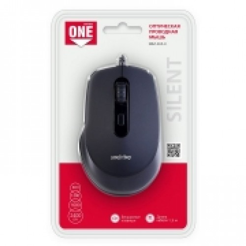 Мышь Smartbuy ONE 265 Black USB с бесшумными кнопками (SBM-265-K)