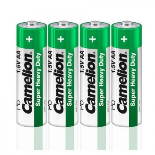 Батарейка AA Camelion Super Heavy Duty R6P-BP4G, солевая, 4шт, блистер