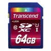 Карта памяти SDXC 64Gb Transcend Ultimate Class 10 UHS-1 U1, 90 Мб/с (TS64GSDXC10U1)
