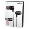 Наушники-вкладыши Perfeo IRON, метал. корпус, тканевая оплетка, черные (PF_A4632)