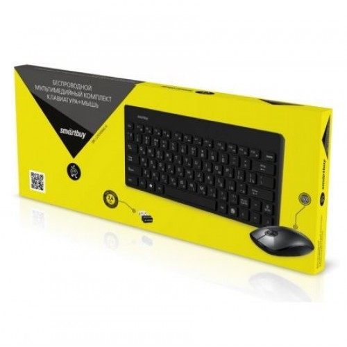 Комплект Smartbuy SBC-220349AG-K Black, беспроводные клавиатура и мышь