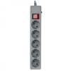Сетевой фильтр Perfeo POWER+ PF-PP-5/1,8-G, 1.8 м, 5 розеток, серый (PF_A4659)