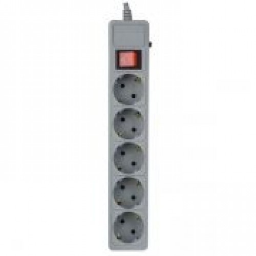 Сетевой фильтр Perfeo POWER+ PF-PP-5/1,8-G, 1.8 м, 5 розеток, серый (PF_A4659)