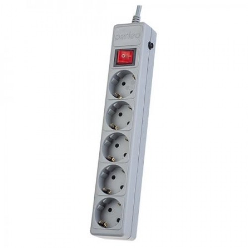 Сетевой фильтр Perfeo POWER+ PF-PP-5/1,8-G, 1.8 м, 5 розеток, серый (PF_A4659)