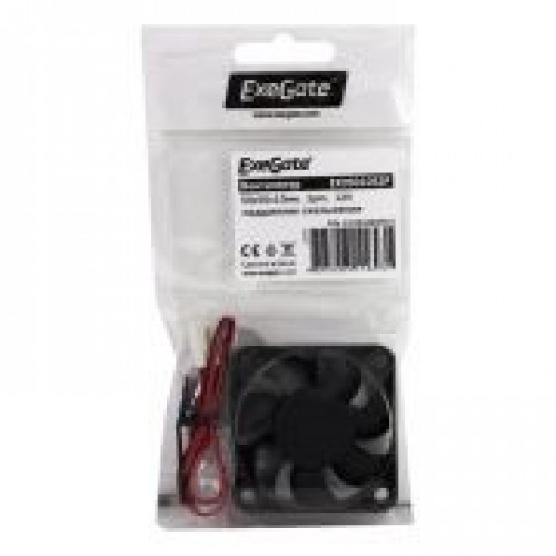 Вентилятор 50 x 50 x 10, 2 pin, 12V, втулка, кабель 30 см, Exegate (EX05010S2P)