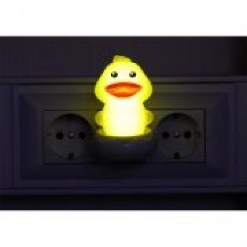 Светильник-ночник Утенок" с выключателем, светодиодный, 0.5Вт, 220В, Эра (NN-609-SW-Y)"