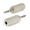 Адаптер 2.5 stereo plug -> 3.5 stereo jack, метал. корпус, Premier (2-006)
