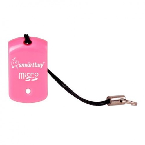Карт-ридер внешний USB Smartbuy SBR-706-P Pink, microSD/microSDHC