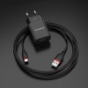 Зарядное устройство Borofone BA20A, 2.1А USB + кабель Type C, черное