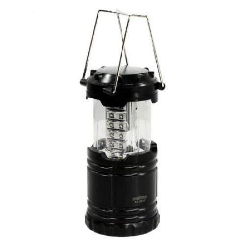Фонарь кемпинговый Smartbuy, аккумуляторный, черный, складной, 30 SMD (SBF-30-F)