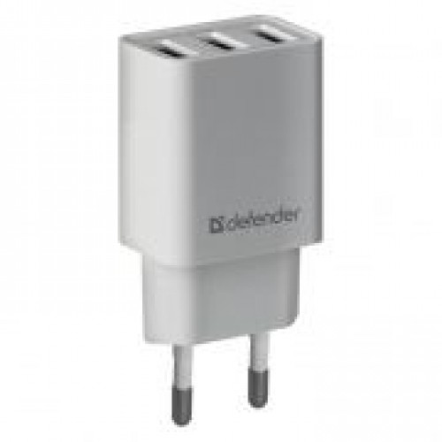 Зарядное устройство Defender UPA-31 220V->5V 3.1A 3xUSB, белое (83587)