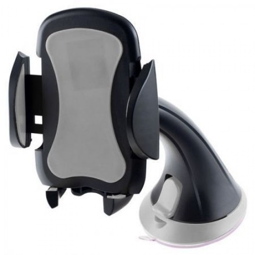 Держатель автомобильный на присоске для устройств до 6.5, черный/серый, Perfeo 501-2 (PF_4211)"