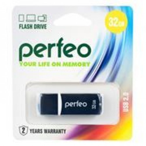 32Gb Perfeo C02 Black USB 2.0 (PF-C02B032)