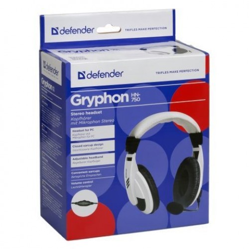 Гарнитура Defender HN-750 Gryphon, белая (63747)