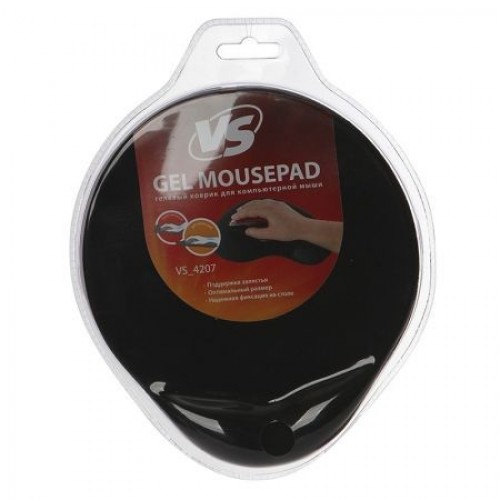 Коврик для мыши VS, 220x185x3 мм, гелевый, черный (VS_4207)
