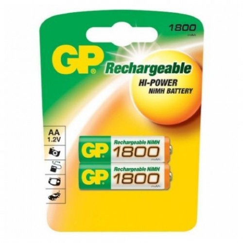 Аккумулятор AA GP HR6-2BL 1800мА/ч Ni-Mh, 2шт, блистер