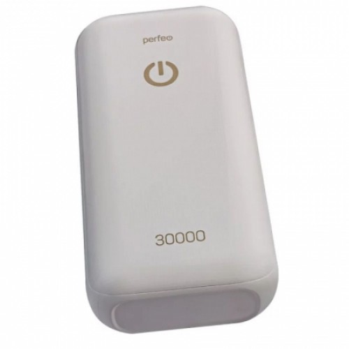 Зарядное устройство Perfeo Powerbank, 30000 мА/ч, 2.1A, 1xType C, 2xUSB, белое (PF_B4301)