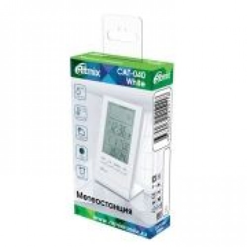 Метеостанция Ritmix CAT-040 с часами и будильником, белая