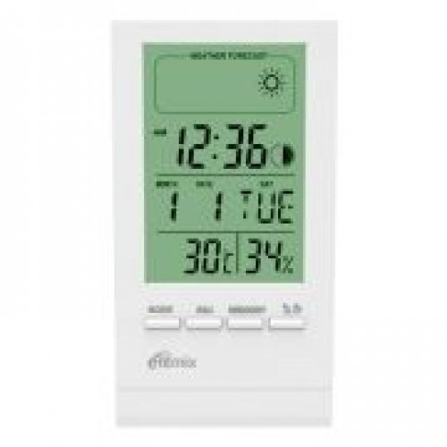 Метеостанция Ritmix CAT-040 с часами и будильником, белая