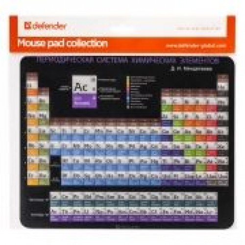 Коврик для мыши Defender School Таблица Менделеева" 240 x 190 x 0,4 мм"