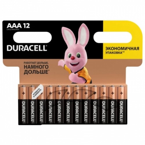 Батарейка AAA Duracell LR03-12BL, 12 шт, блистер (MN2400)