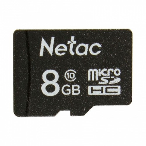 Карта памяти Micro SDHC 8Gb Netac P500 Class 10 без адаптера (NT02P500STN-008G-S)