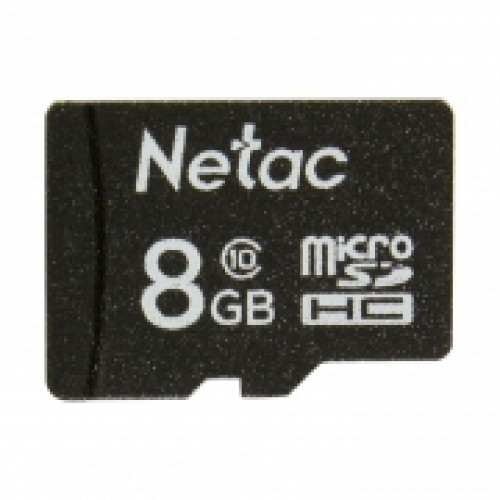 Карта памяти Micro SDHC 8Gb Netac P500 Class 10 без адаптера (NT02P500STN-008G-S)