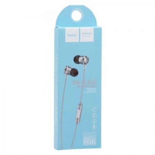 Гарнитура Hoco M16 Ling Sound Silver, вставная