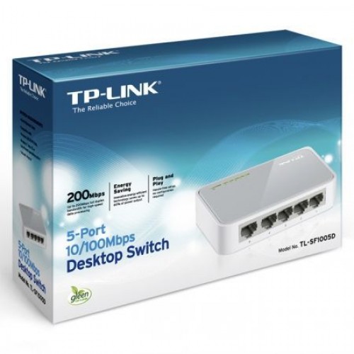 Коммутатор TP-Link TL-SF1005D, 5 портов 10/100 Мбит/с