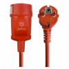 Удлинитель сетевой на рамке Perfeo УХз16-101, 16A, 20 м, 1 розетка, с заземл. , оранж. (PF_C3273)