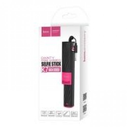 Монопод для селфи Hoco K7 Dainty Mini, проводной, складной, длина 64 см, черный