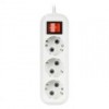 Удлинитель сетевой Smartbuy, 3 розетки, 3 м, 16А/3.5кВт заземление, выключатель (SBE-16-3-03-ZS)