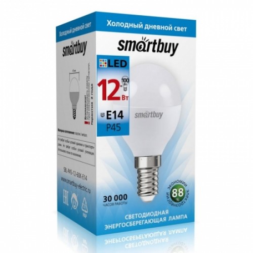 Светодиодная (LED) лампа Smartbuy P45 12W/6000/E14 (SBL-P45-12-60K-E14)
