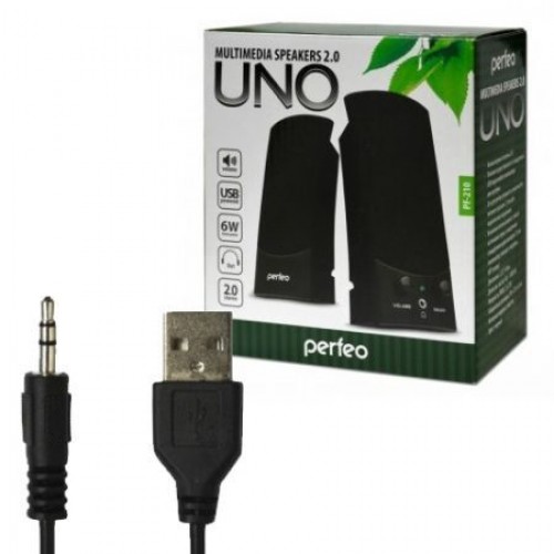 Колонки Perfeo Uno PF-210 Black, USB (PF_4392)