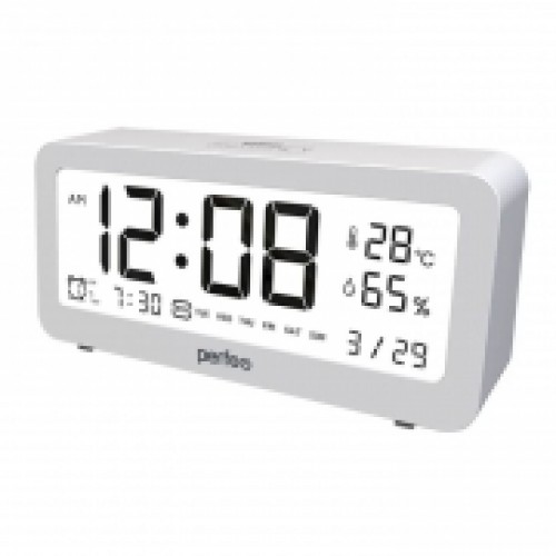 Метеостанция Perfeo PF-S8827 Brisa с часами и будильником, белая (PF_C3576)