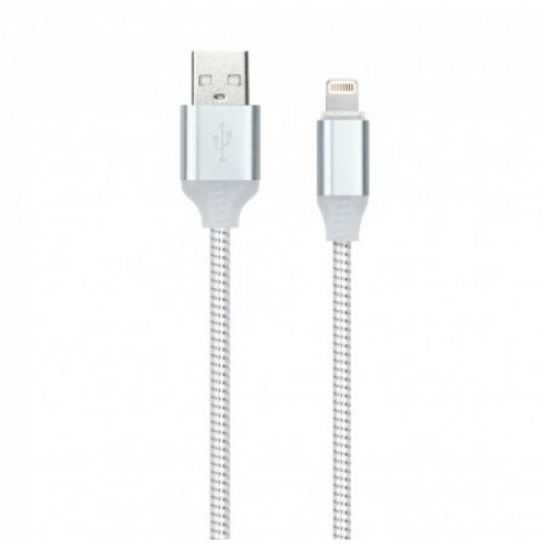Кабель USB 2.0 Am=>Apple 8 pin Lightning, 1 м, с индикацией, белый, Smartbuy (iK-512ssbox white)