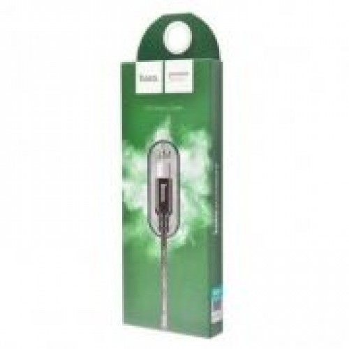 Кабель USB 2.0 Am=>micro B - 2 м, тканевая оплетка, черный, Hoco X14 Times speed